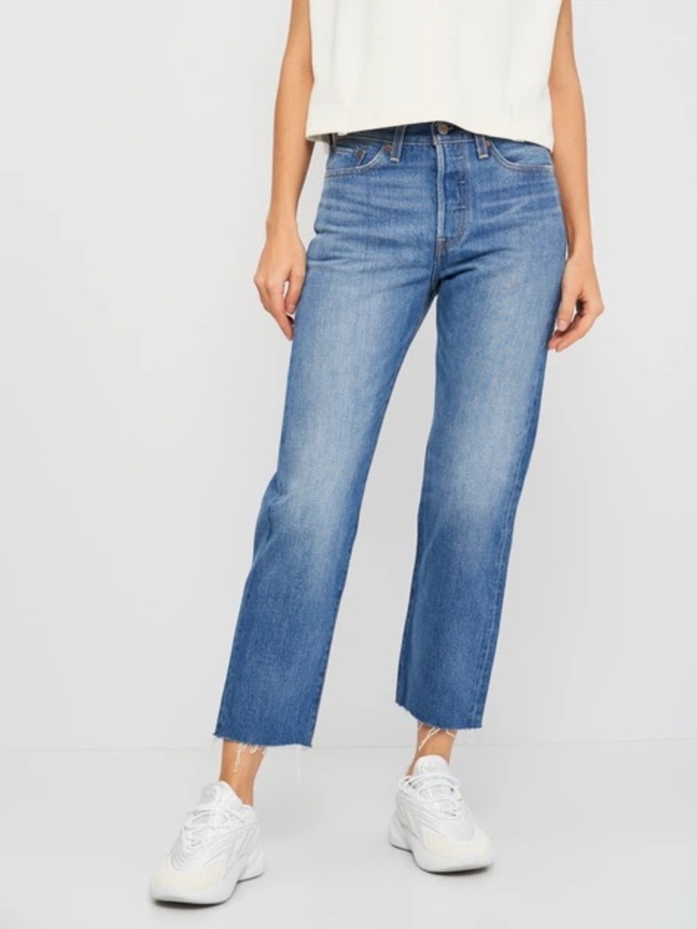 NWT Levis Wedgie Straight Jeans Womens 27x26 Medium Wash High Rise Button Fly